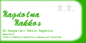 magdolna makkos business card